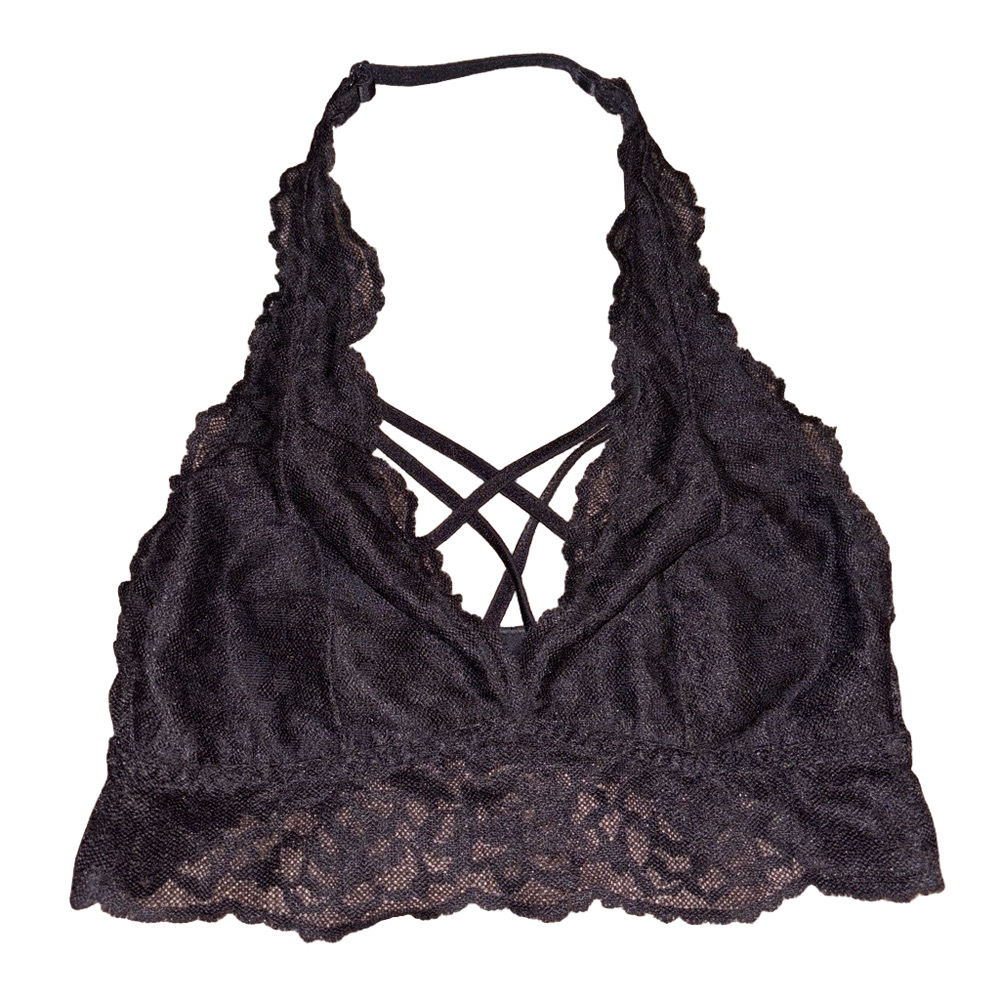 VS PINK lace cross cross bralette